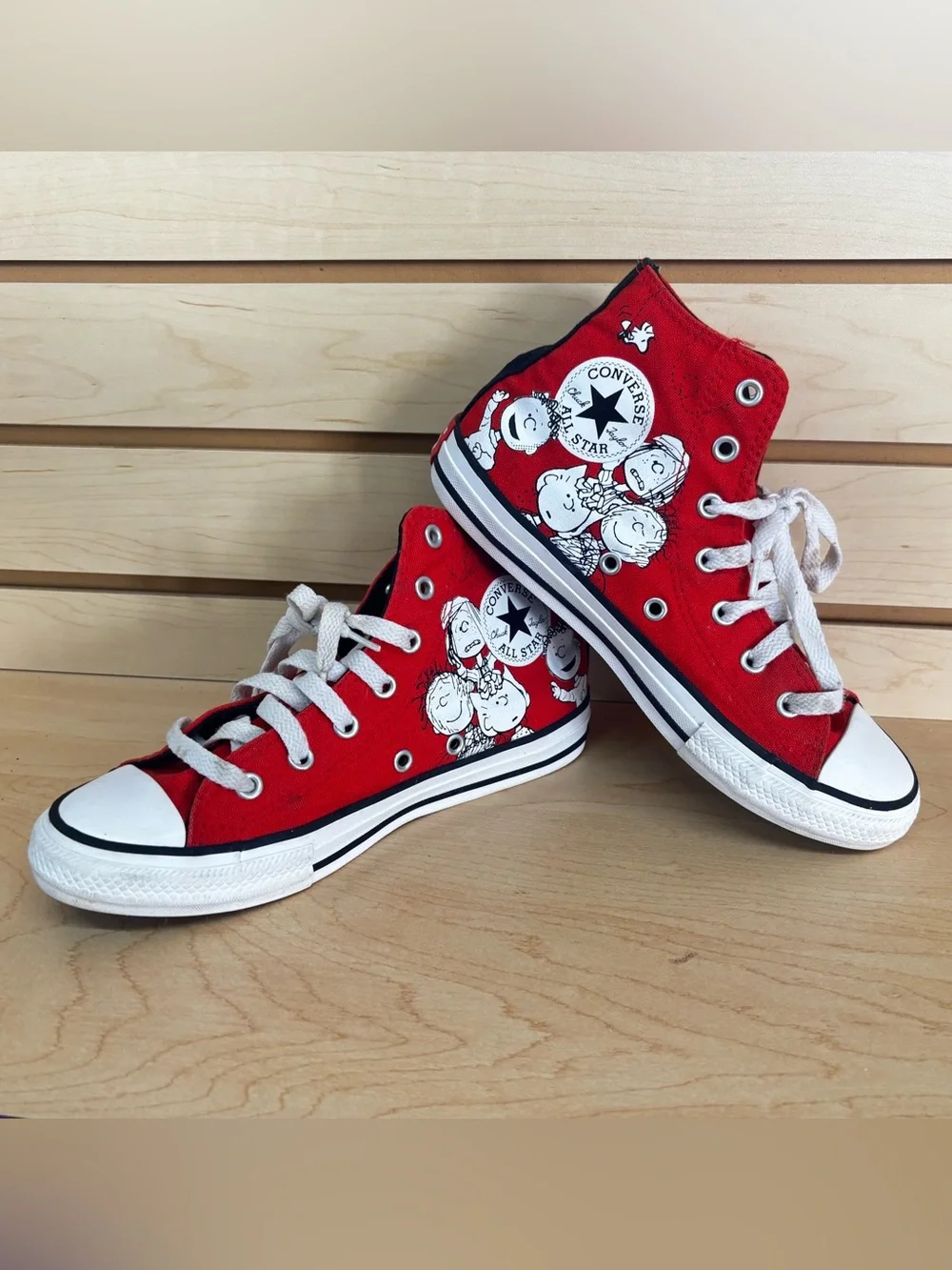 Converse Red Peanuts Graphic High Top Sneakers